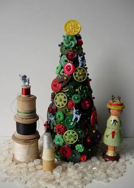 Árvore de Natal de botões