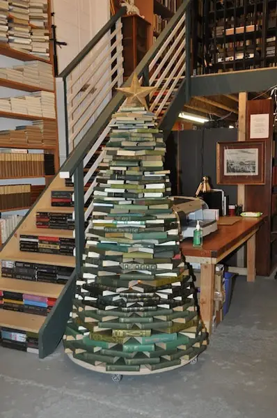 Árvore de Natal de livros