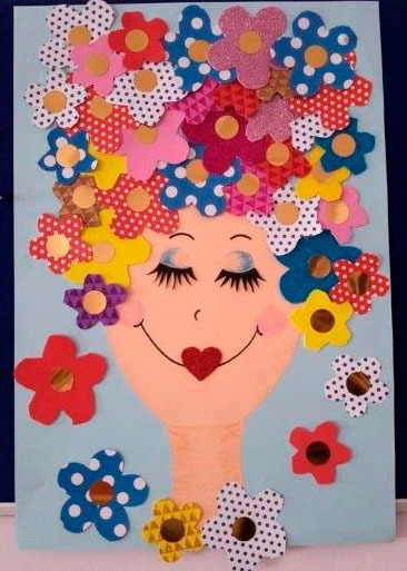 Cartão para o Dia das Mães com muitas flores