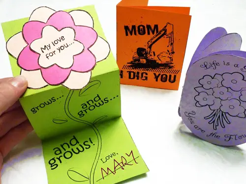Cartão para o Dia das Mães com flor