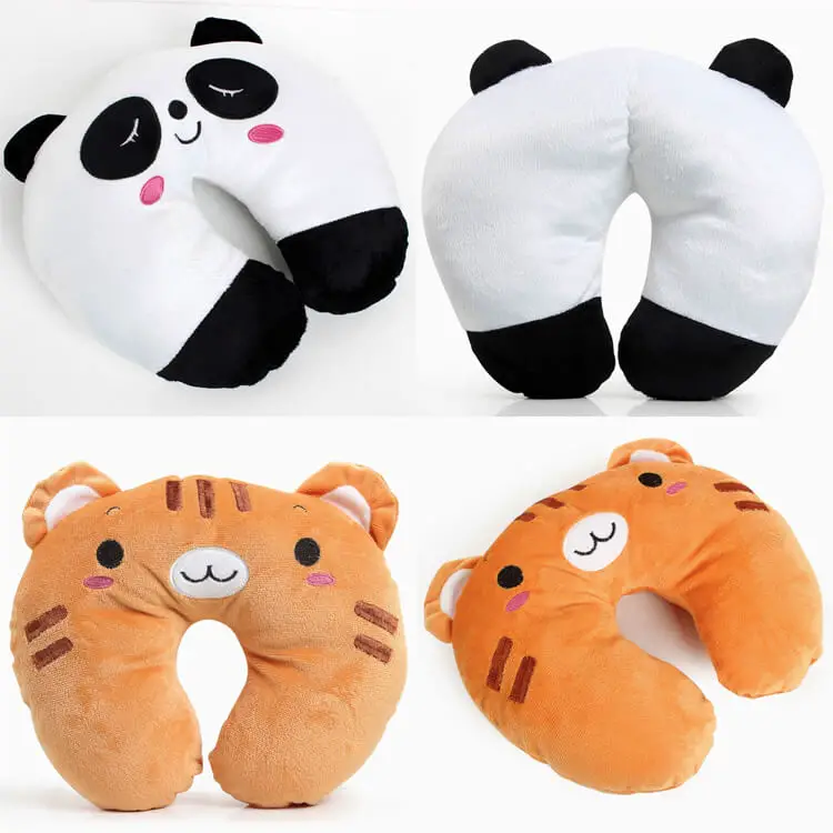 Travesseiros de pescoço Panda e Tigre