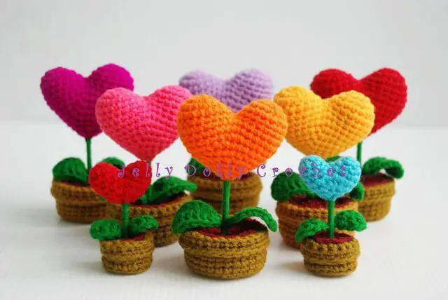 Mimos Dia dos Namorados: Vasinhos de crochê