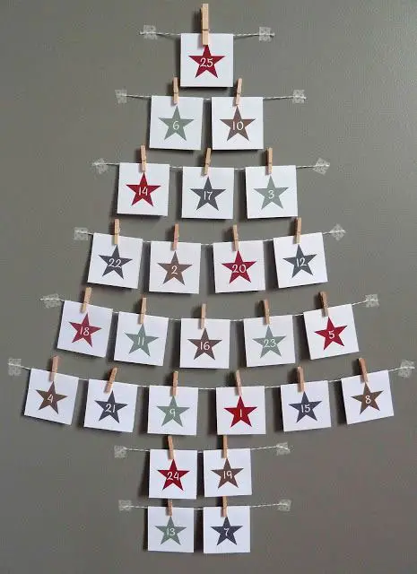 Transforme o calendário em uma árvore de Natal