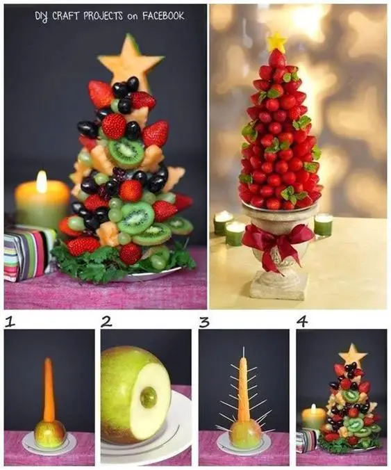 Decoração de Natal com frutas