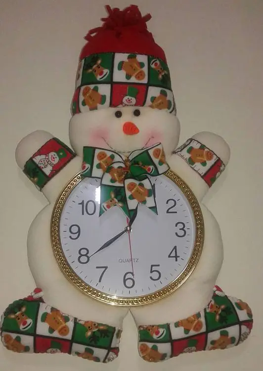 Relógio decorado para o Natal