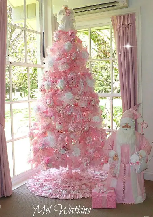 Árvore de Natal rosa
