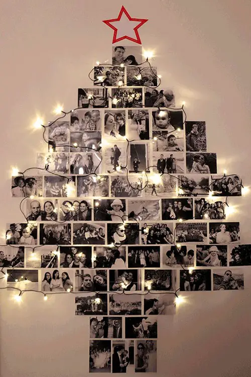 Árvore de Natal com fotos