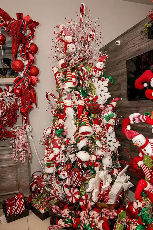 Árvore de Natal com Boneco de neve