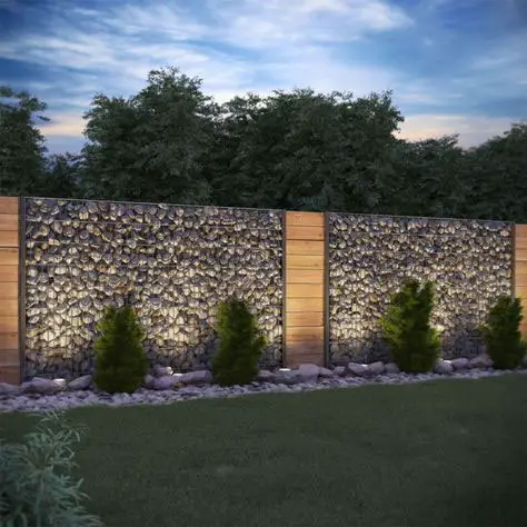 Muros de pedras para os jardins externos