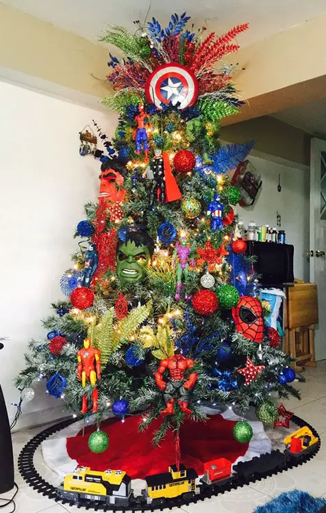 Árvore de Natal de Super Herói
