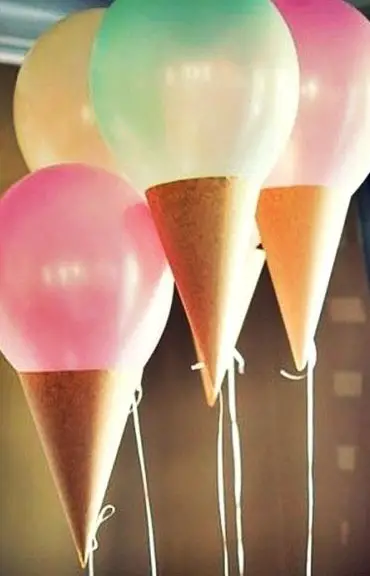 Transforme os balões em lindos sorvetes