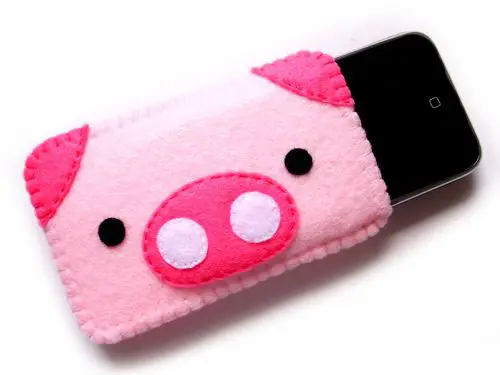 Capa para celular de porquinho