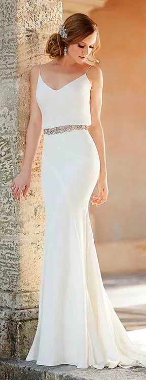 Vestido de Noiva Simples: Com cinto
