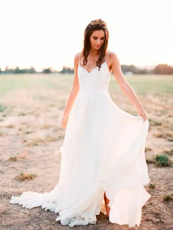 Vestido de Noiva Simples: Esvoaçante