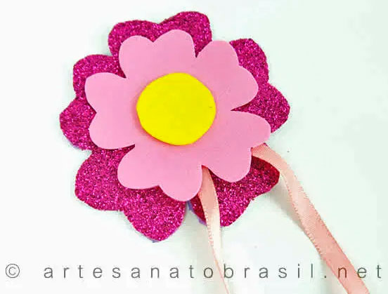 Marcador de pagina de flor para o Dia das Mães Marcador de pagina de flor para o Dia das Mães