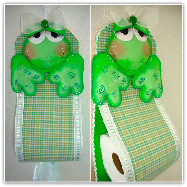 Porta-papel higiênico de sapinho para mãe Porta-papel higiênico de sapinho para mãe
