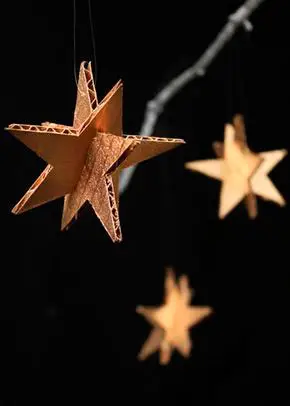 Artesanato Com Papelão: Estrelas de natal