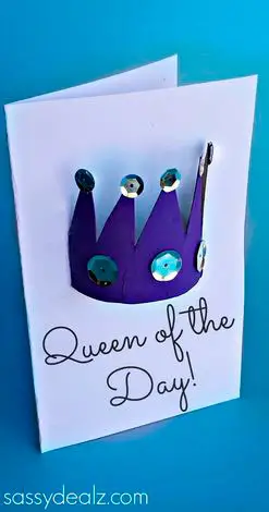 Cartão para mãe rainha do dia 