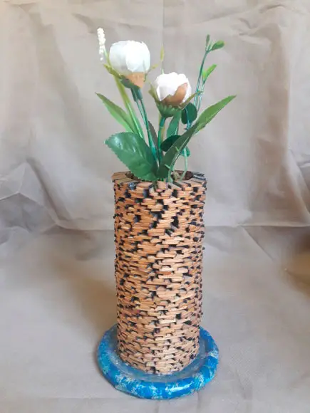 Vaso feito de palito de picolé