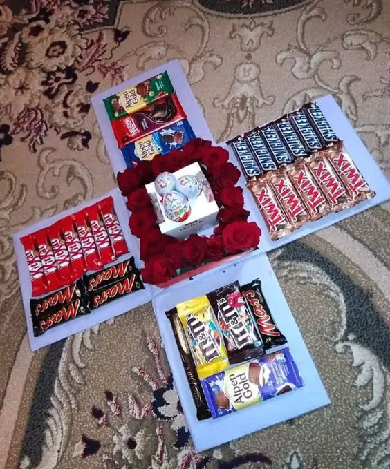 Caixa Surpresa para o Namorado: Caixa de chocolate