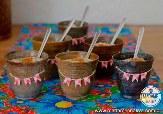 Copinhos de arroz doce Copinhos de arroz doce