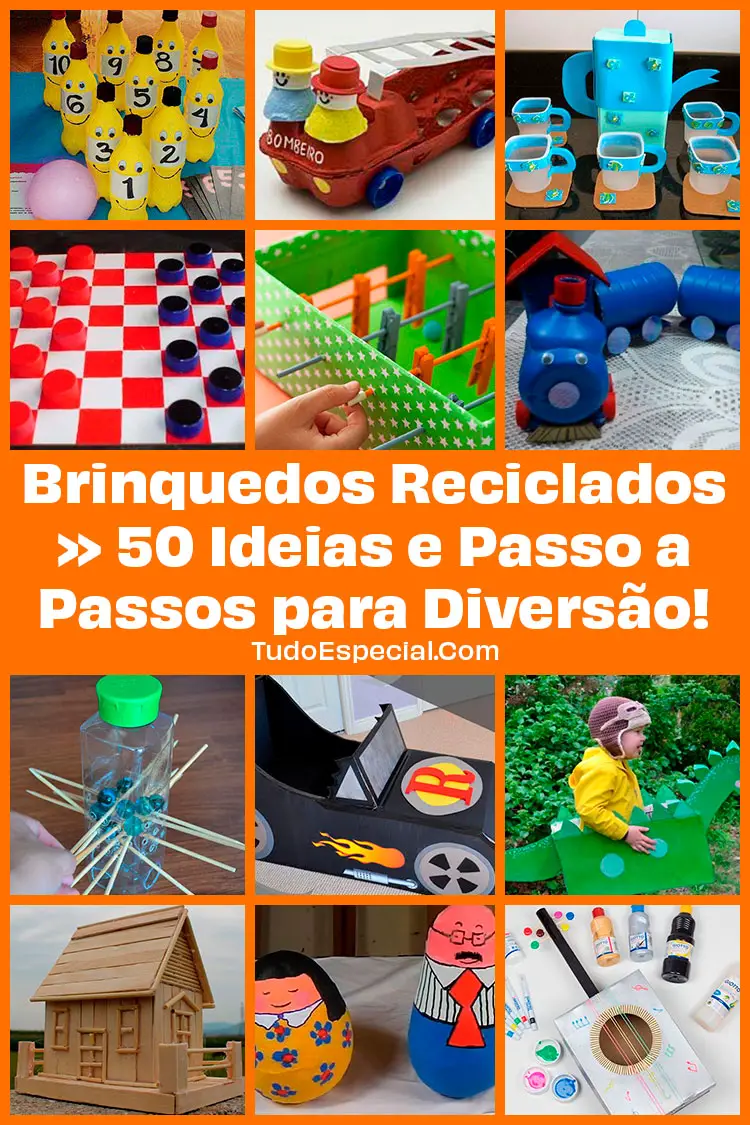 Brinquedos Reciclados: 50 Ideias e Passo a Passos Fáceis!