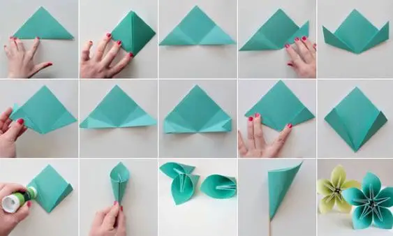  Flores de origami
