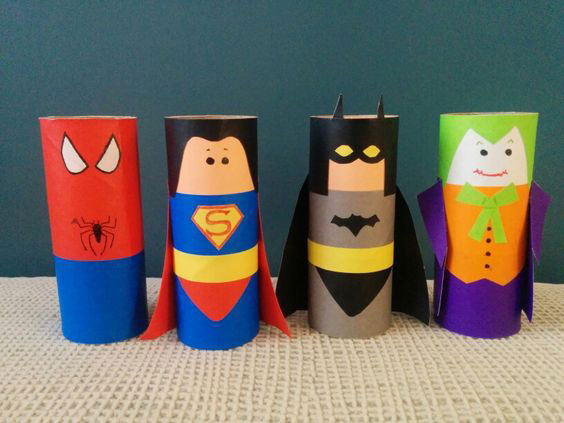 Super-heróis de rolos de papel higiênico