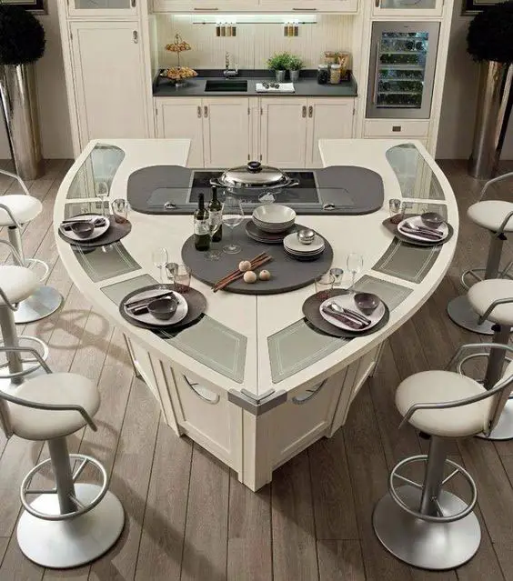 Cozinha gourmet com mobília marítima