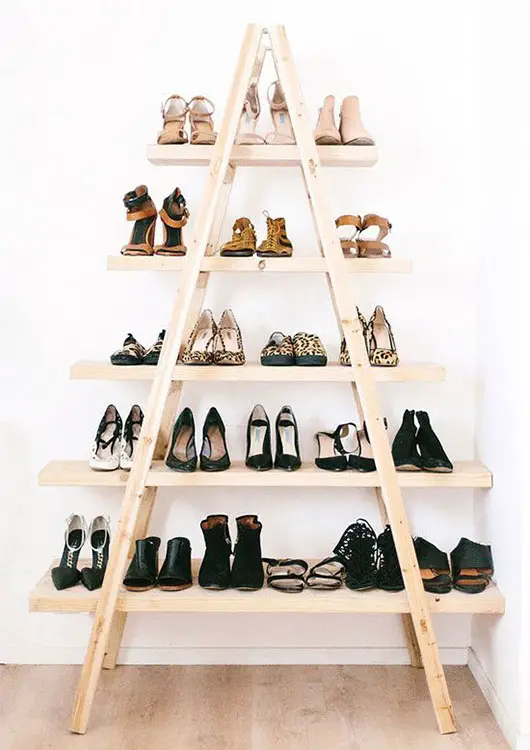 Organizadores de Sapatos com Escada de madeira