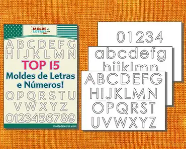 Molde de Letras e Números para Artesanato e Atividades Educativas