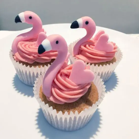 Cupcake de flamingo