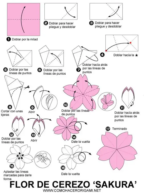 Flor de origami Sakura