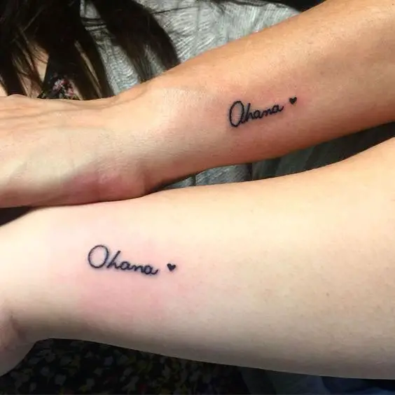 Tatuagens mãe e filha Ohana