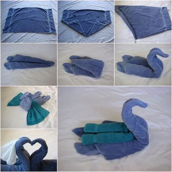 Origamis com toalhas