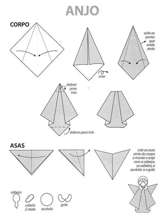 Origami de anjo