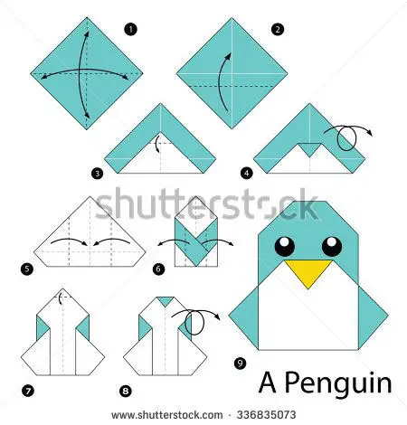 Origami de pinguim