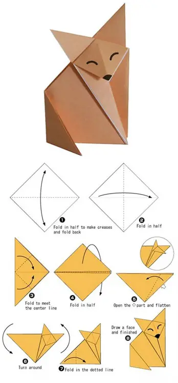 Origami de raposa