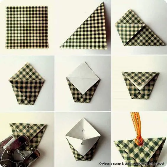 Origamis de saquinho de presente