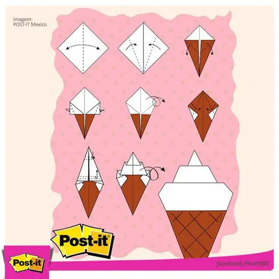 Origami de sorvete