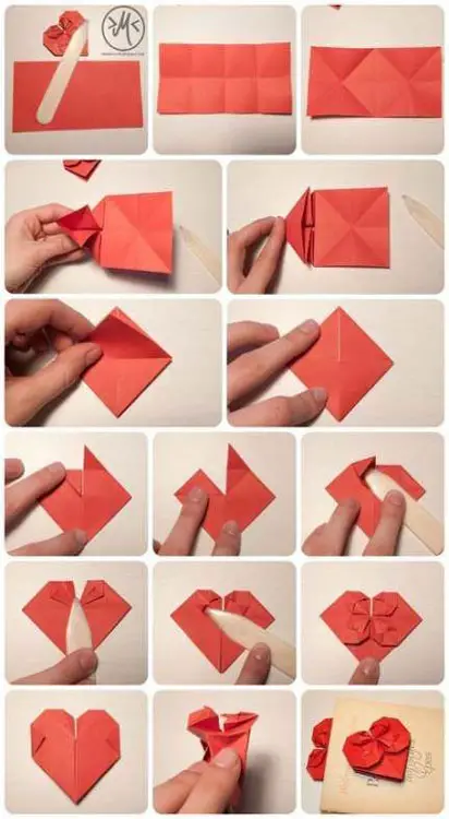 Origamis de coração