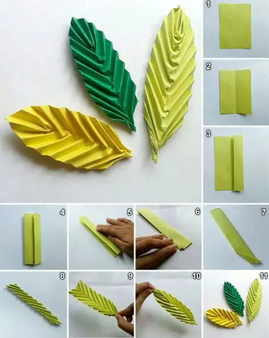 Origamis de folhas