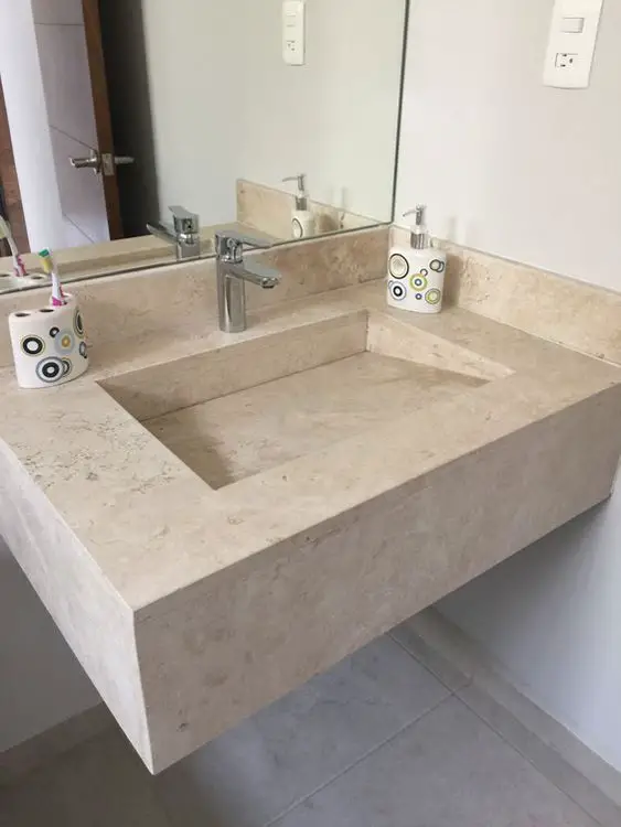 Pia de banheiro mármore