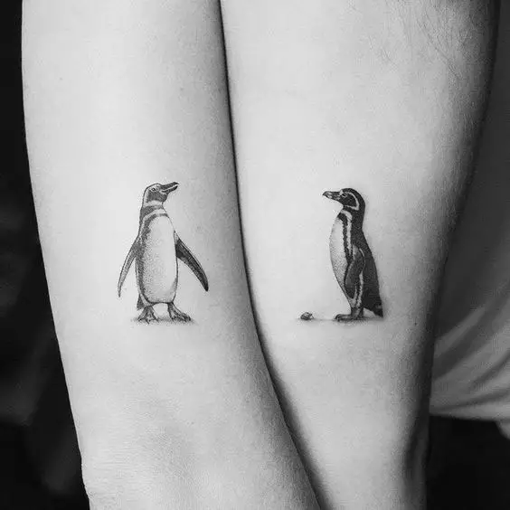 Tatuagens bonitas de pinguins