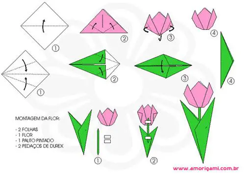 Tulipa de origami