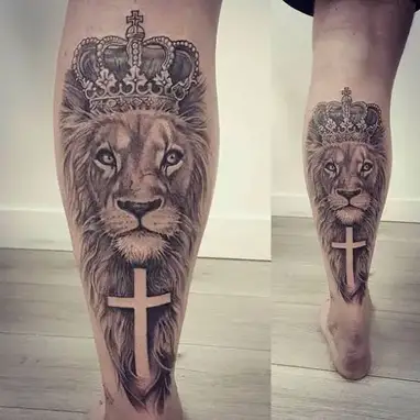 Featured image of post The Best 13 Tatuagem Na Perna Masculina Fechada Leao