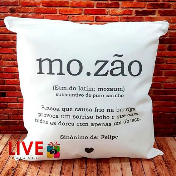 Almofada personalizada para aniversário do marido Almofada personalizada para aniversário do marido