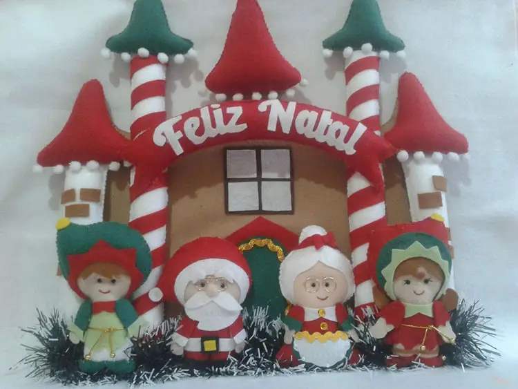 Enfeites de Natal para Porta: Casa do Papai Noel