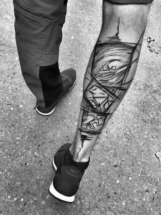 Tatuagens para perna estilo rascunho