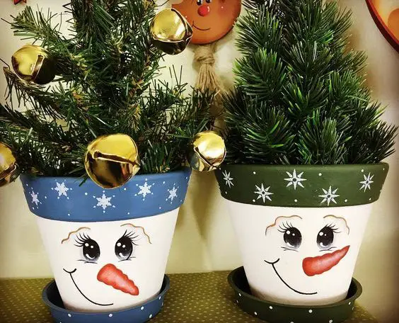 Arranjos de Natal com vasinhos super fofos